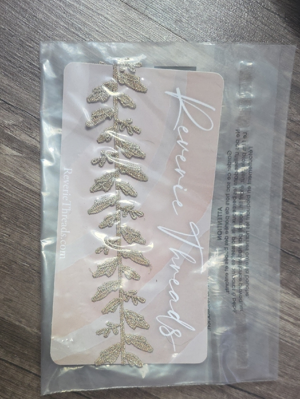 Reverie Threads Gold Leaf Embroidered Headband